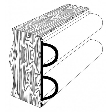 Привальник Dek-King форма 2D, черный 4м